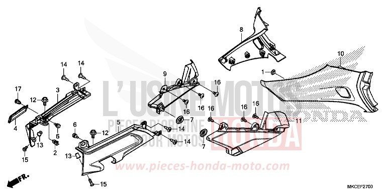 SIDE COVER for Gold Wing PEARL HAWKSEYE BLUE (PB409) from 2019